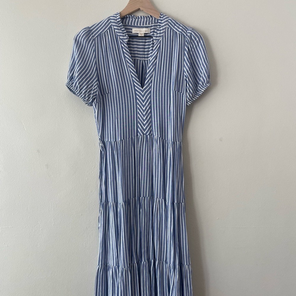 Monteau Striped Tiered Dress